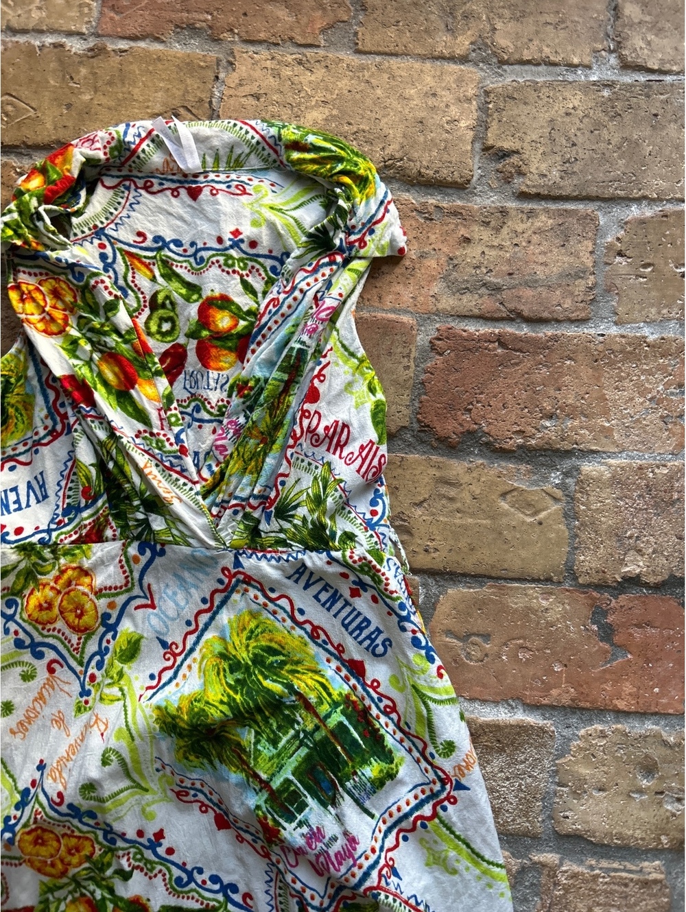 Truly 4 You Colorful Tropical Print Sleeveless Dress Medium
